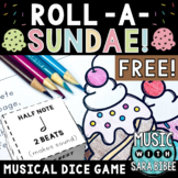 Music Roll a Sundae Game - Learn Notes and Rests! {FREEBIE}