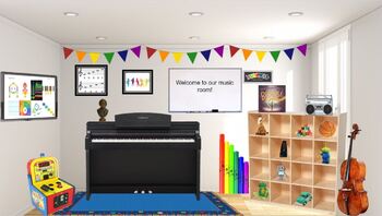 Preview of Music Room Bitmoji Background