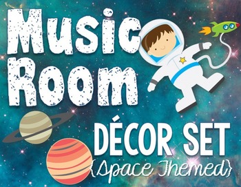 Preview of Music Room Decor Kit - Space Theme