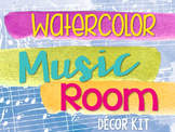 Music Room Decor Kit {Watercolor Theme}