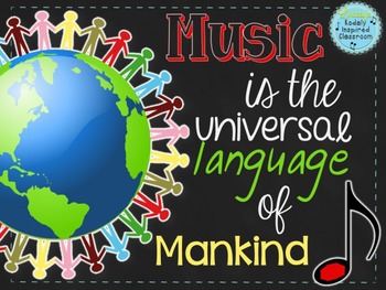 Preview of Music Room Decor Kit Bundle: "Music is the Universal Language of Mankind"