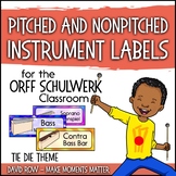 Music Room Instrument Labels, Setup, and Rules - Tie Dye Theme