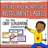 Music Room Instrument Labels, Setup, and Rules - Vintage C