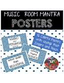 Music Room Mantra POSTERS!  Blue Chevron