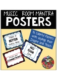 Music Room Mantras POSTERS!  Colorful frames