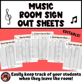 Music Room Sign Out Sheets- Keep track of your students wh