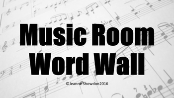 Preview of Music Room Word Wall