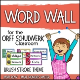Music Room Word Wall - Brush Strokes Theme