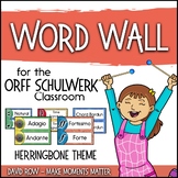 Music Room Word Wall - Herringbone Theme