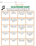 Music Room and Class Scavenger Hunt