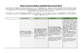 Music Rubric and Student Self Assessment Tool
