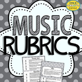 Elementary Music Rubrics (Quick Music Assessments)