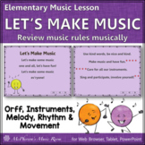 Music Rules Back to School Elementary Music Lesson & Orff 