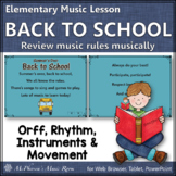 Music Rules Back to School Elementary Music Lesson Summer's Over
