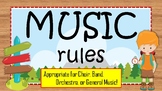 Music Rules - Camping Theme Posters