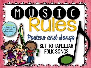 Preview of Music Rules- Posters and Songs {Music is a Universal Language Set}