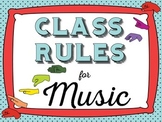 Major Scale Music Rules-Vintage Blue