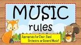 Music Rules - Woodland Animal Posters