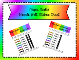 Music Scales Karate Belt Sticker Charts