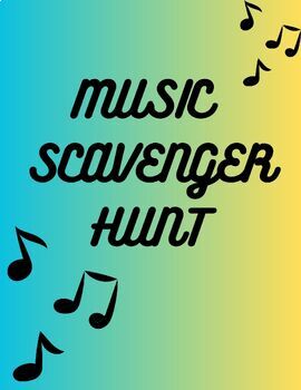 Preview of Music Scavenger Hunt