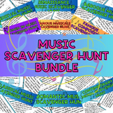 Music Scavenger Hunt Bundle, Scavenger Hunt in School, Mus