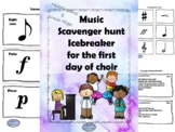 Music Scavenger Hunt for the first day of choir - Middle s