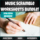 Music Scramble Worksheets