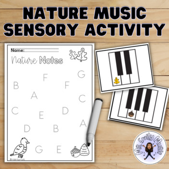 Preview of Music Sensory Bin Center/ Preschool Piano Lesson Activities - Keyboard Geography