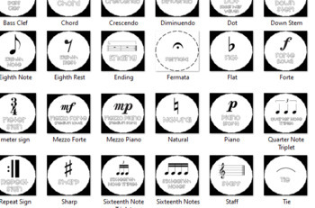 Preview of Music Sign and Symbol Printouts (for posters, media, or others!)