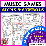 Music Signs and Symbols Maze Puzzles British Terminology