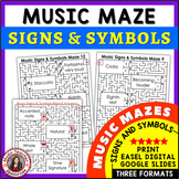 Music Theory Worksheets - Music Symbols Maze Puzzles with 