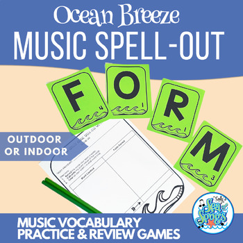 Preview of Music Spell-Out - Active Music Vocabulary Review Game - Classroom or Outside
