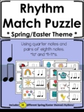Music Spring Easter Rhythms Puzzle Match Word Syllables