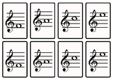 Music Staff Flashcards - Treble Clef