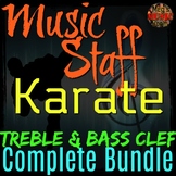 Music Staff Karate - COMPLETE BUNDLE - Treble Clef and Bas