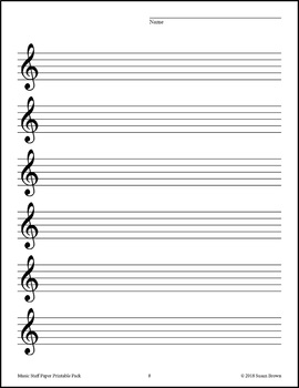 music staff paper printable pack by warm hearts publishing tpt