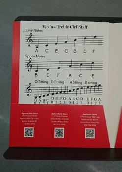 Preview of Music Staff Reference Sheets - Music Folder Resource