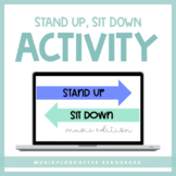 Music Stand Up, Sit Down for Google Slides™ | Distance Learning