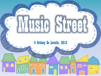 Preview of Music Street - Slides, Bulletin Board Display, Story & Manipulative