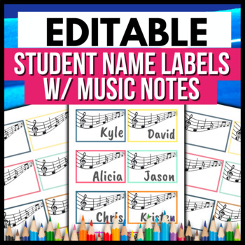 music name tags teaching resources teachers pay teachers