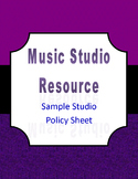 Music Studio Policy Sheet