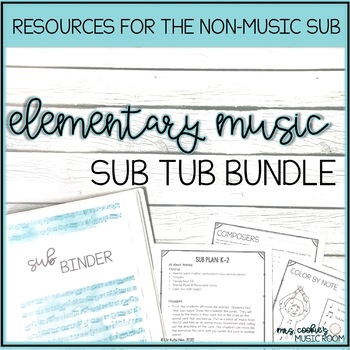 Preview of Music Sub Plan BUNDLE for the Non Music Sub