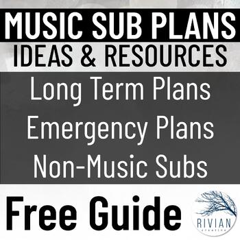 Preview of Music Sub Plan Ideas for Long Term Non Music Substitutes And More