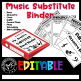 Music Sub Plan Templates | EDITABLE