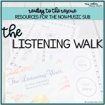 Preview of Music Sub Plan for The Listening Walk | No Tech Activities