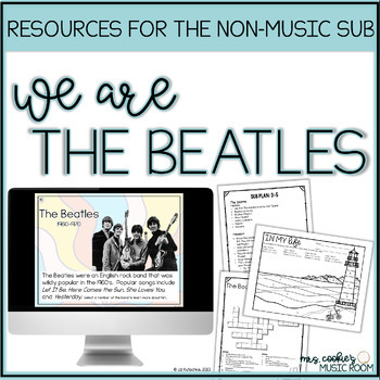 Preview of Music Sub Plan for The Beatles with No Tech and Digital Options
