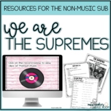 Music Sub Plan for We are The Supremes | No Tech and Digit