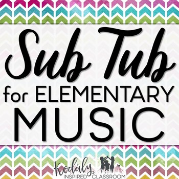 Preview of Elementary Music Sub Plans Bundle with Games