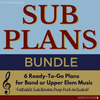 Preview of Music Sub Plans Bundle