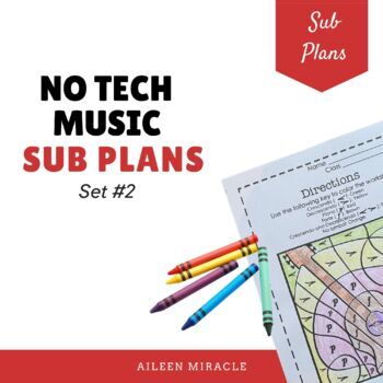 Preview of Music Sub Plans - No Tech Lessons for the Elementary Music Room, Set #2